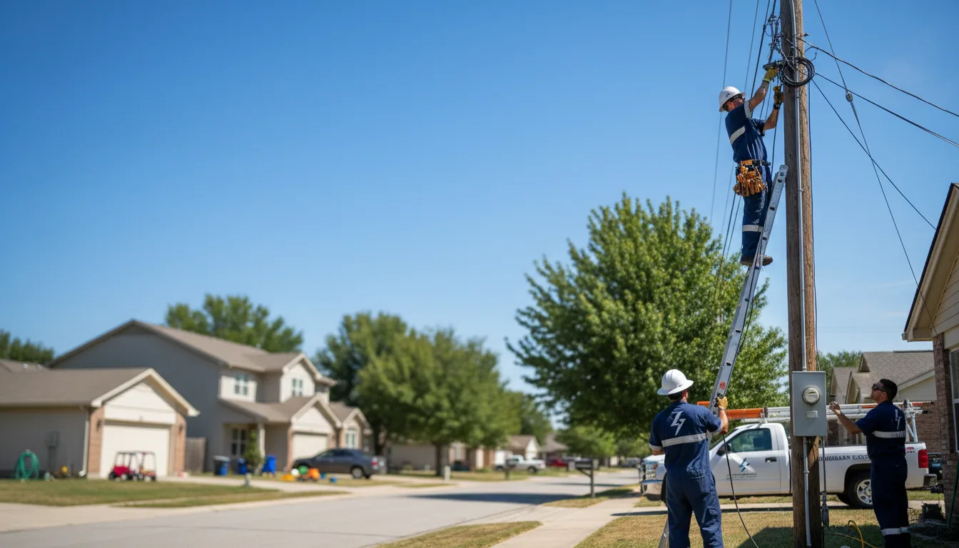 Residential electrician providing installation services in Dexter City, OH
